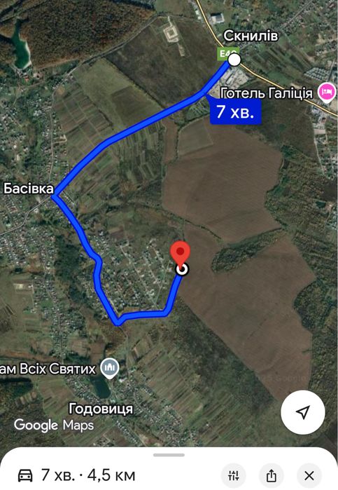 Ділянка під житлову забудову в передмісті Львова,с.Басівка-Годовиця