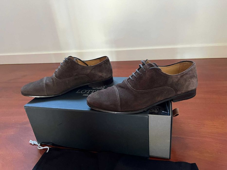 Sapatos Lotusse de camurça castanhos tamanho 39