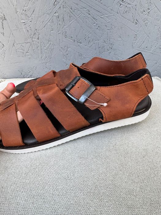 Nowe sandały męskie BULL BOXER brązowe skórzane 40