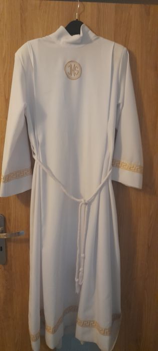 Komunijna alba kompletna+woreczek na skarbczyk