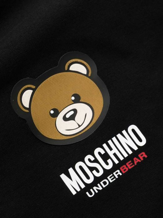 MOSCHINO UNDERBEAR luksusowy męski t-shirt BLACK