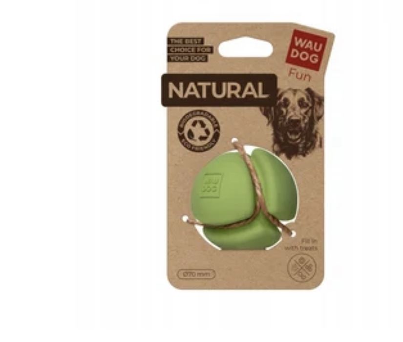 Wau dog mocna piłka dla psa 8 cm na smakolyki