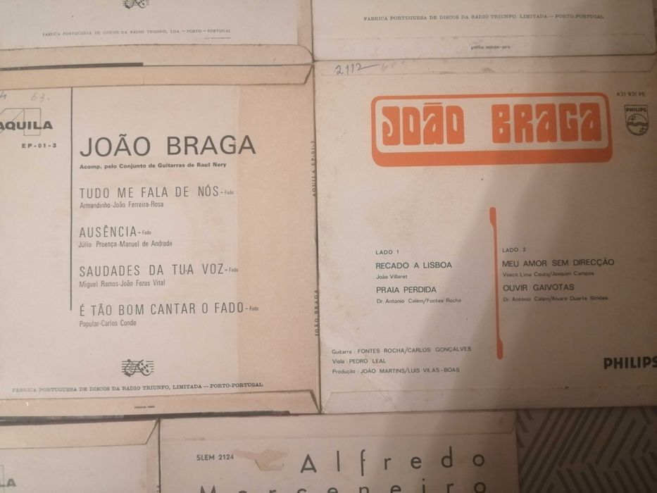Discos Vinil Maxi João Braga e Alfredo Marceneiro.