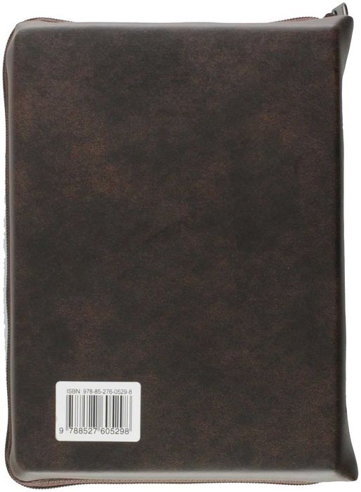 Bíblia Sagrada Ave-Maria Marrom Com Zíper