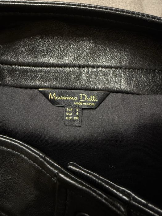 Шкіряна спідниця Massimo Dutti