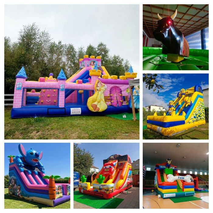 Dmuchana zjeżdżalnia Dmuchaniec Byk Rodeo Piana party Wynajem