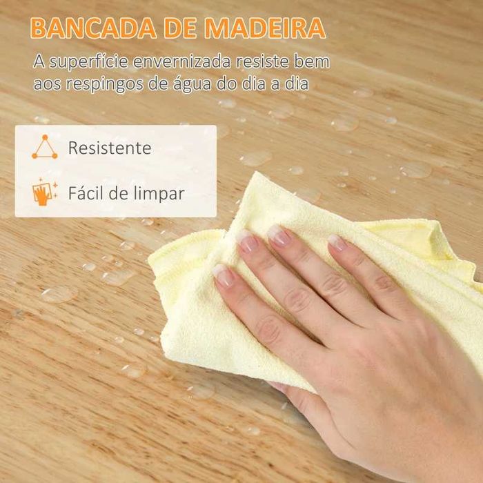 Carrinho de Cozinha com Rodas - 67x37x85,5 cm - Branco