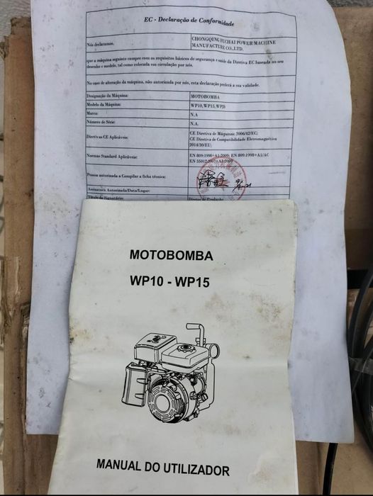 Moto Bomba NOVA + Acessórios
