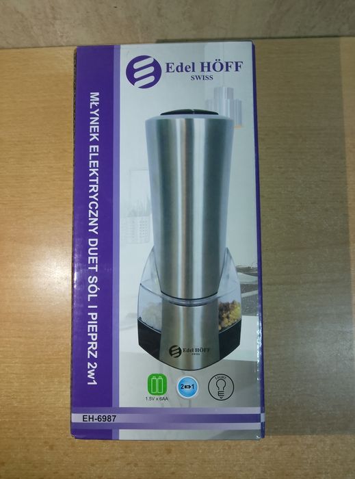 Młynek elektryczny do sól pieprz Edel HOFF