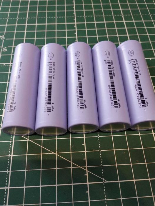 НОВІ 21700 Акумулятори EVE 40P 10mOm 50А