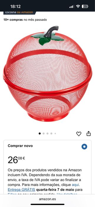 Cesta de Frutas em forma de Maçã