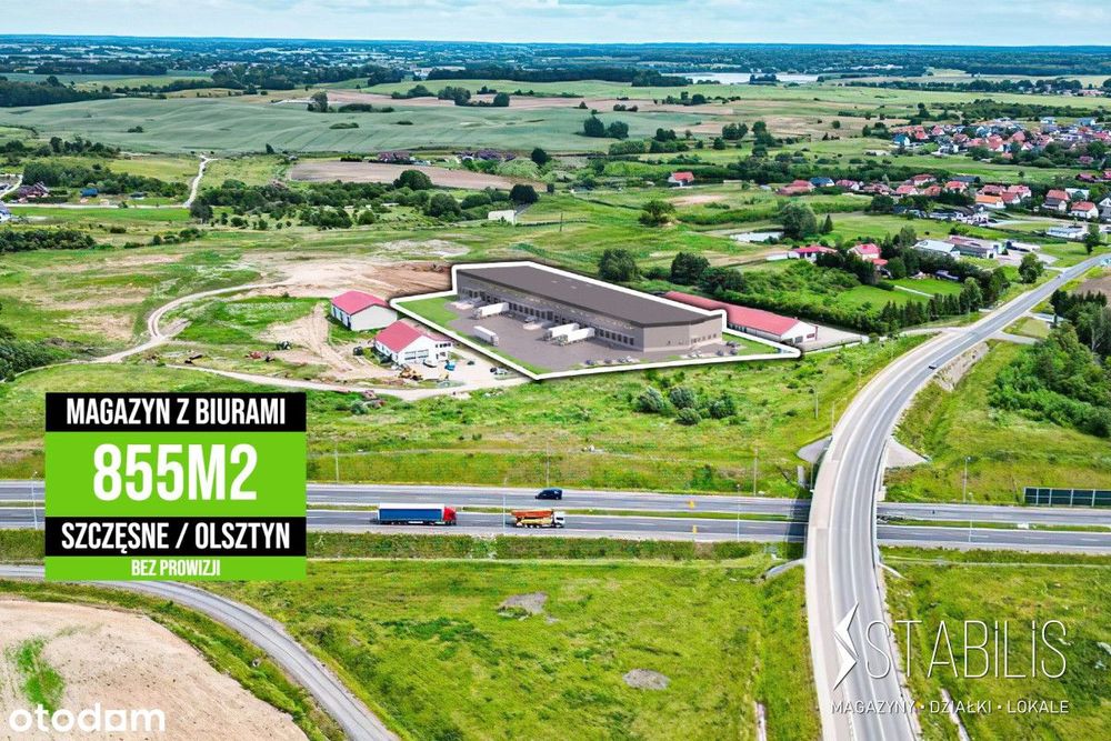 Magazyn przy obwodnicy / 855 m2 / Szczęsne