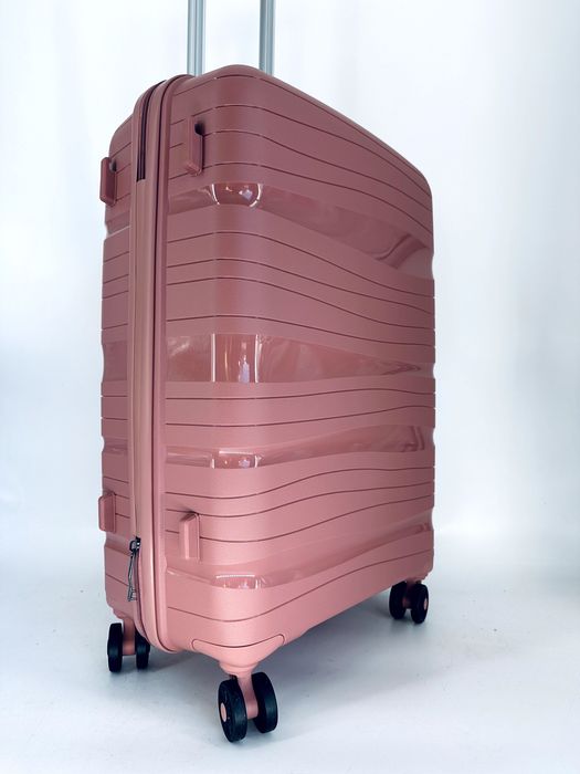 Nowa średnia walizka PP mocna różowa