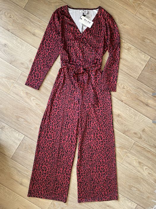 Комбінезон na-kd святковий, новий, червоний леопард