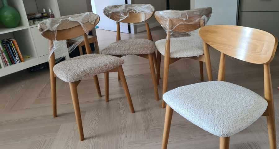 Komplet 4szt. Krzeseł Drewnianych Oslo,Różne Wybarwienia