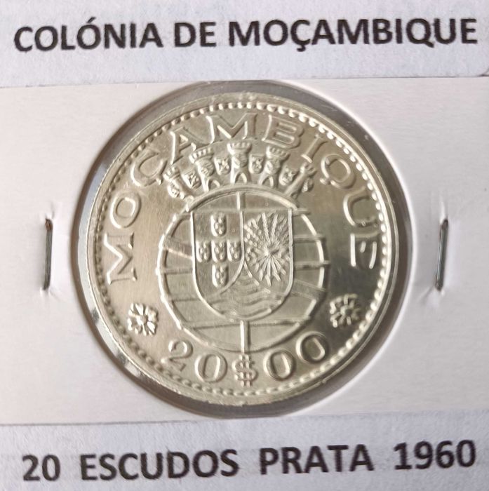 2 Moedas Portuguesas 20 Escudos da ex. Colónia Moçambique ( Prata )