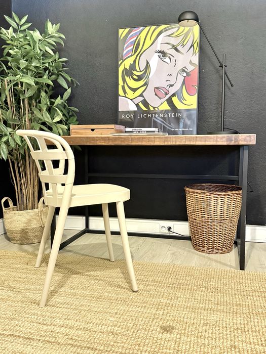 aparador, mesa, secretaria, madeira, ferro, area, industrial, rustica