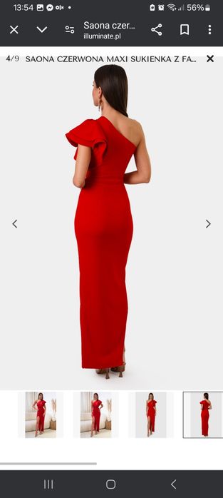 Sukienka maxi czerwona S