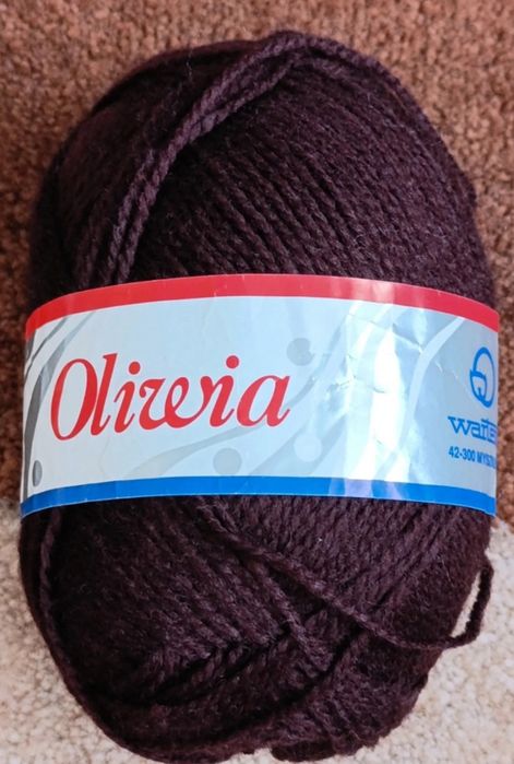 Włóczka - ciemna czekolada 100g Oliwia