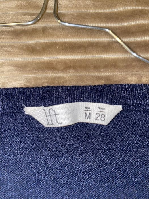 Casaco malha azul marinho