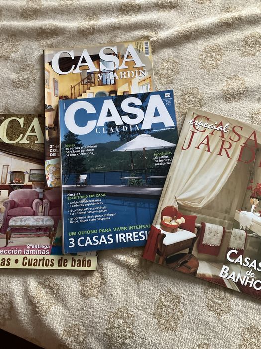 4 issues of Casa & Jardim magazine, including free issue #153 of Casa Cláudia.64285845311233124
