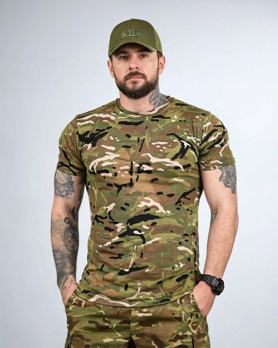 Тактична футболка Мультикам (бавовна) | XS-5XL, без передоплат