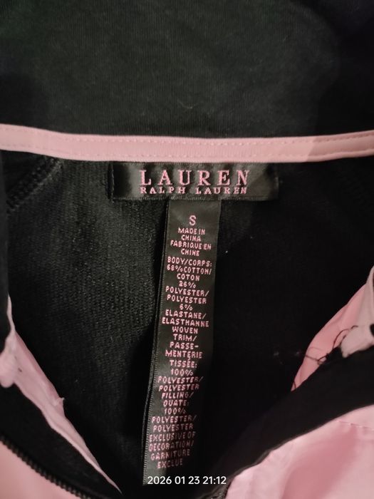 Bluza damska Ralph Lauren rozmiar S czarna z różem