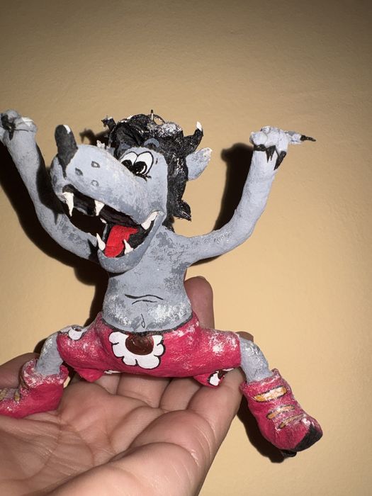 Ватні іграшки на ялинку з мультфільму "Ну, погоди!"