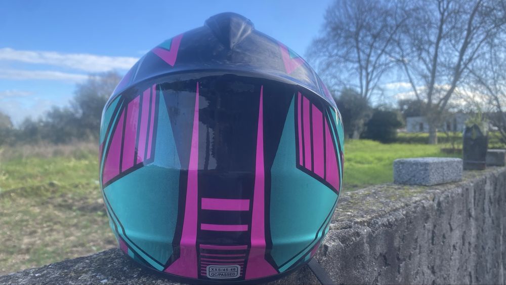 Capacete criança mini moto