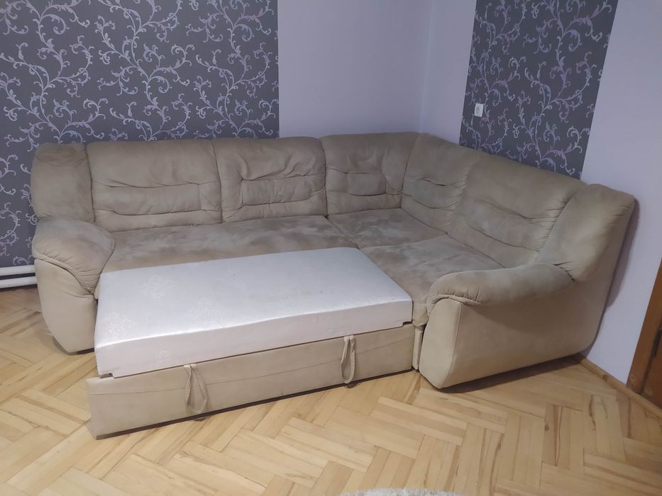 Продам диван-ліжко розкладний, матерія -мішковина(самовивіз)