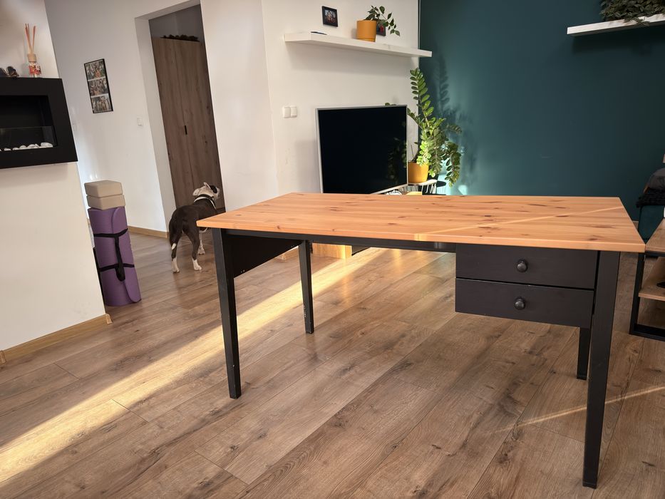 Biurko drewniane ikea stan dobry