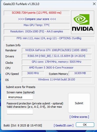 Palit GeForce GTX 1080 GameRock Premium 8GB