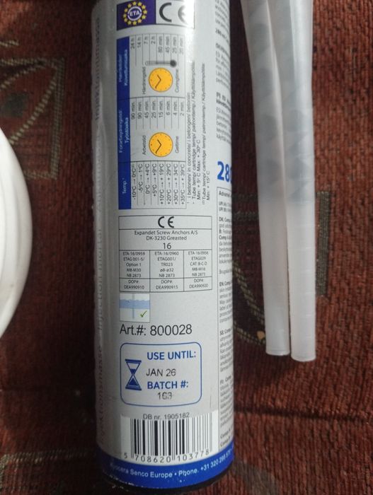 Kotwy chemiczne.