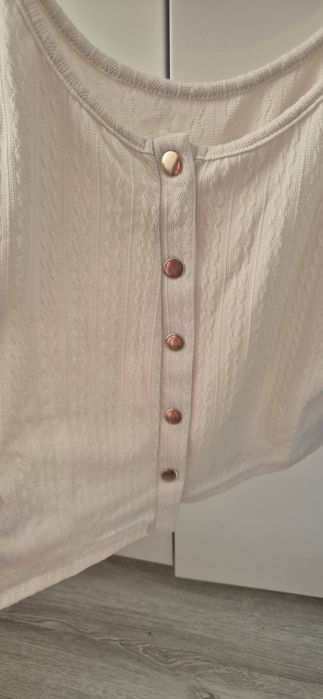 Bluzka damska S kremowa