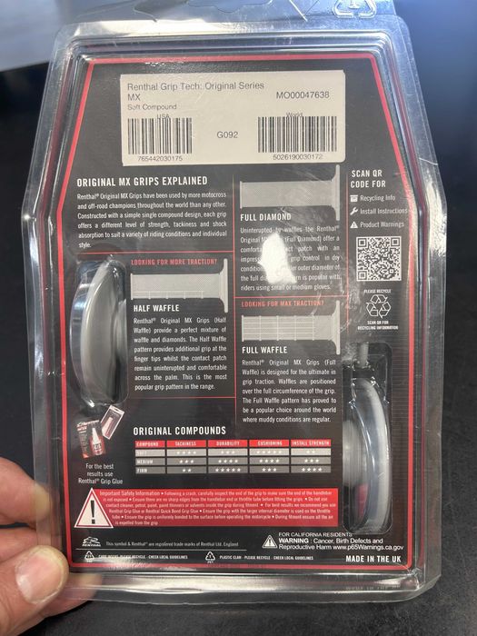 Punhos Tenthal MX Grips novos