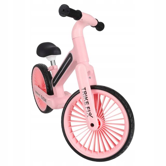 Rowerek Biegowy Trike Fix Glow Różowy Rama LED