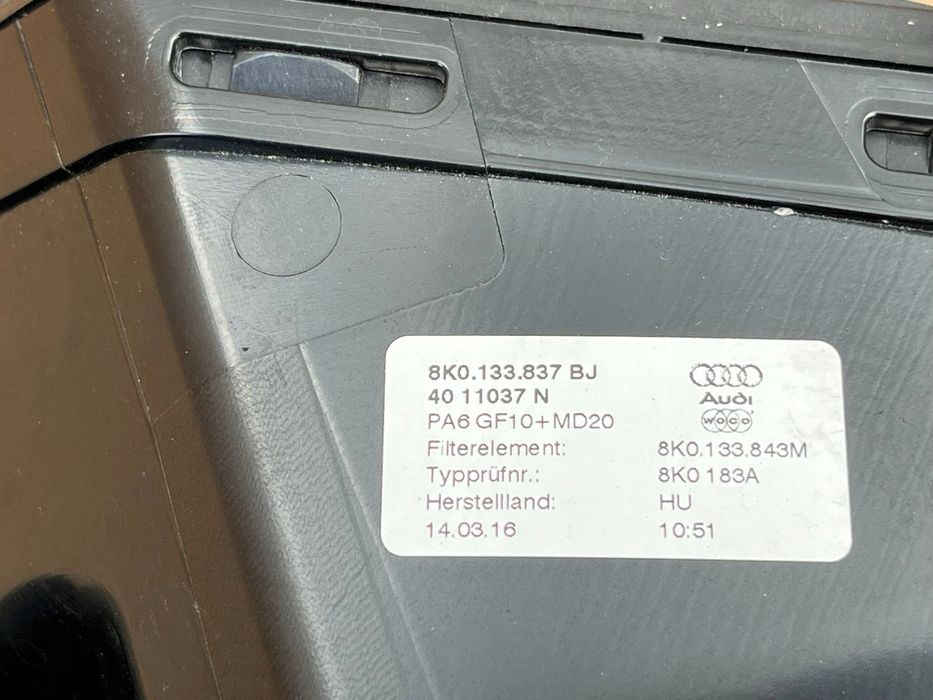 Корпус фільта Audi Q5 8R, A4 B8, A5 8T 2.0 TFSI 8K0133837BJ Розборка