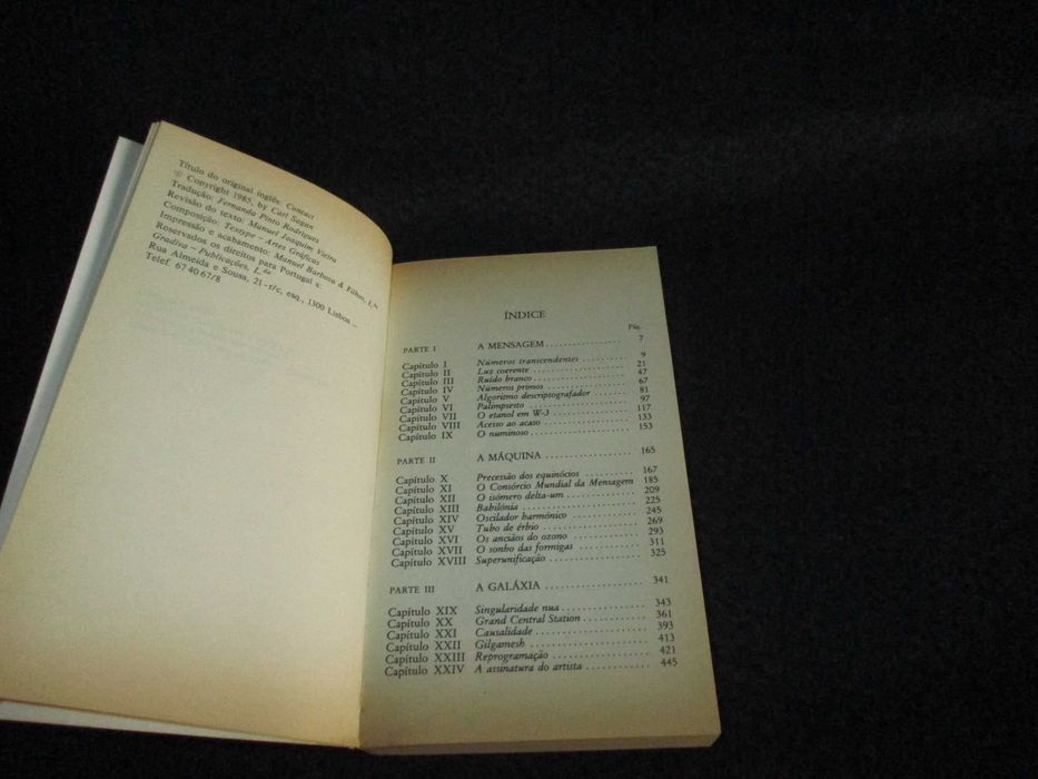 Livro Contacto Carl Sagan Livro de Bolso