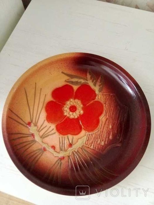 Тарілка кольорова кераміка