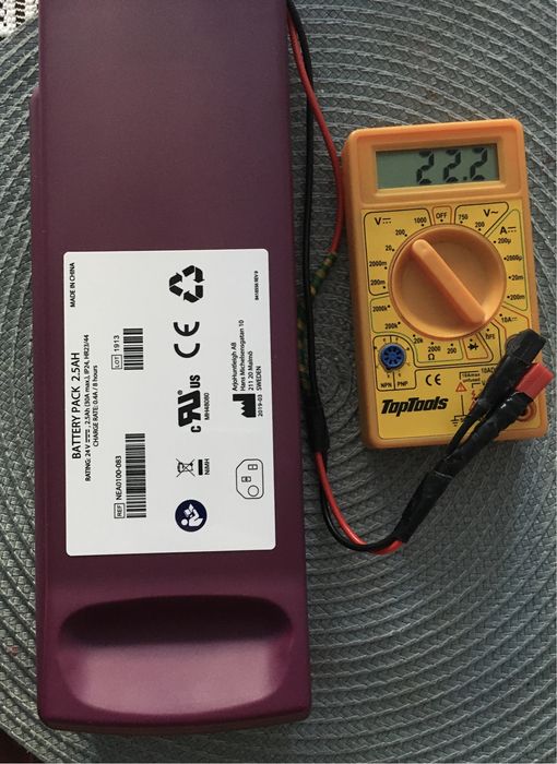 Bateriia medicale 24V/2,5Ah , medyczna do zasilania wózków