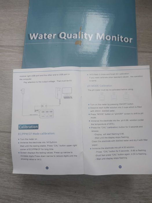 Анализатор воды 7 в 1 EC/TDS/CF/pH/ORP/Humadity/Temp, модуль RS485
