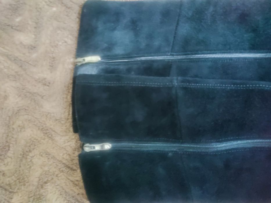 Сапоги женские замшевые