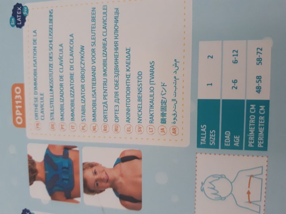 Inmovilizador Clavícula infantil
