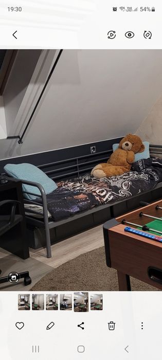 Lozko  metalowe z materacem Ikea