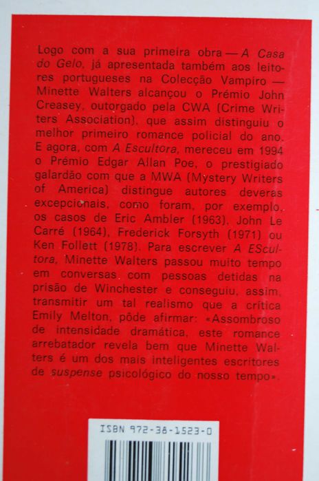 A Escultora de Minette Walters