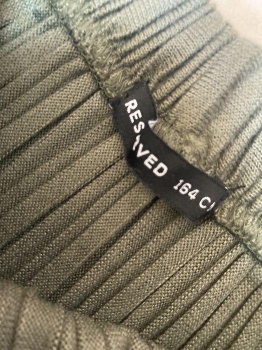 Plisowana spódnica khaki reserved rozm. 164 XS S