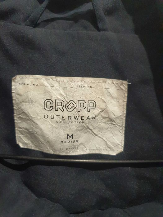 Granatowa parka z kapturem Cropp