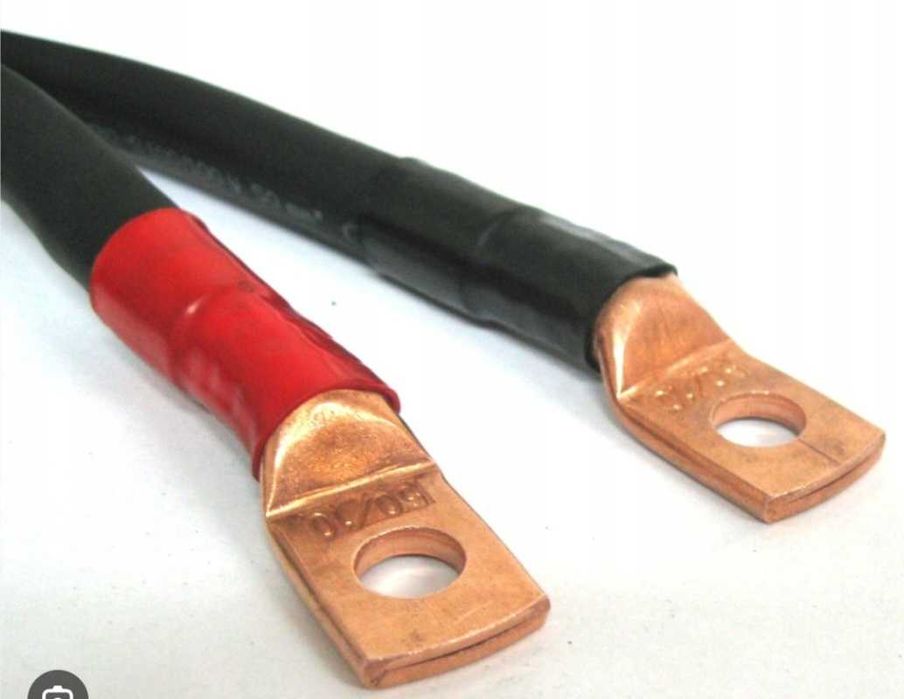 Przewód masowy prądowy na wymiar - ZAKUCIE końcówki na kablu
