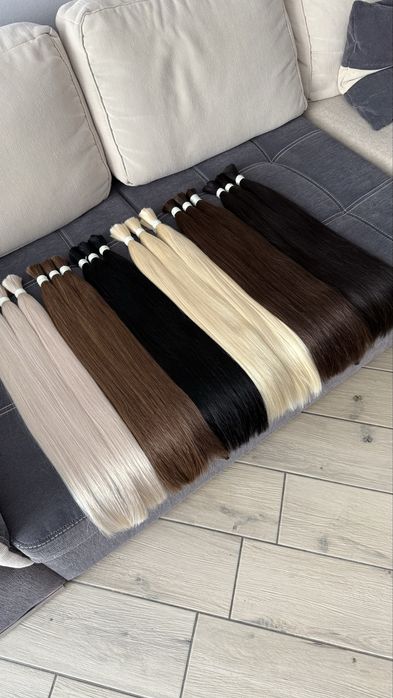 Славянские натуральные волосы / волосы для наращивания люкс / Raw hair