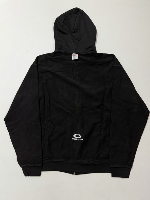 зип худи Balenciaga Inside Out Fit Sports Logo Zip Hoodie